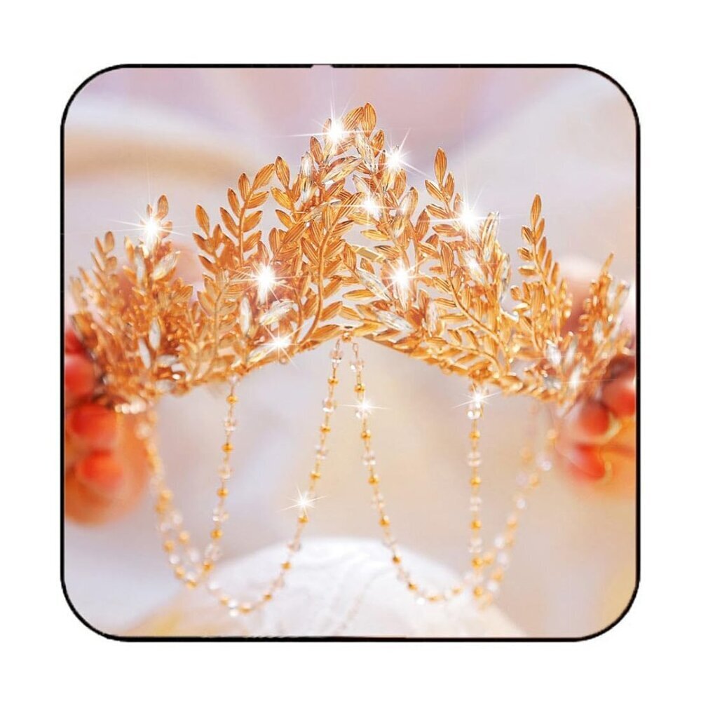 Greek Goddess Leaf Crown Headband Wedding Hair Accessories for Women Brides